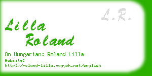 lilla roland business card